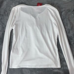 Guess long sleeve white tee